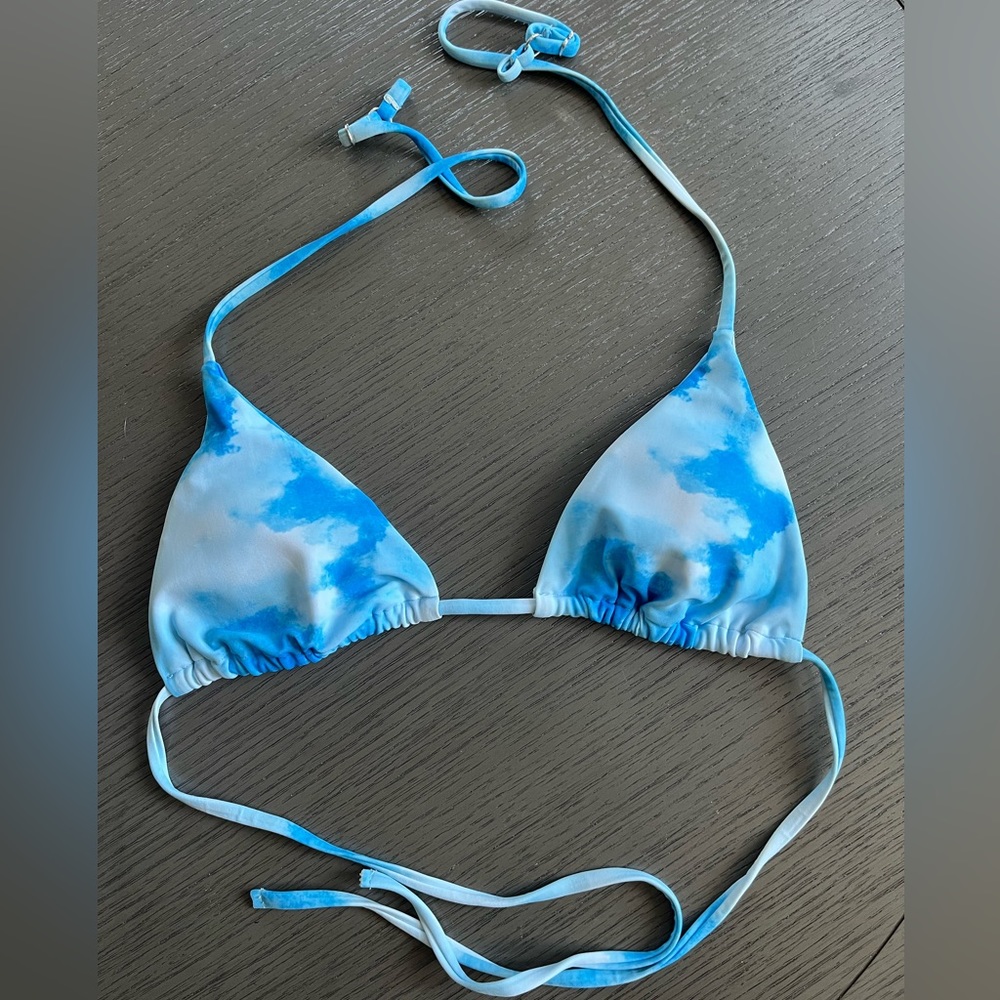 Blue Tie Dye Bikini Top (S)